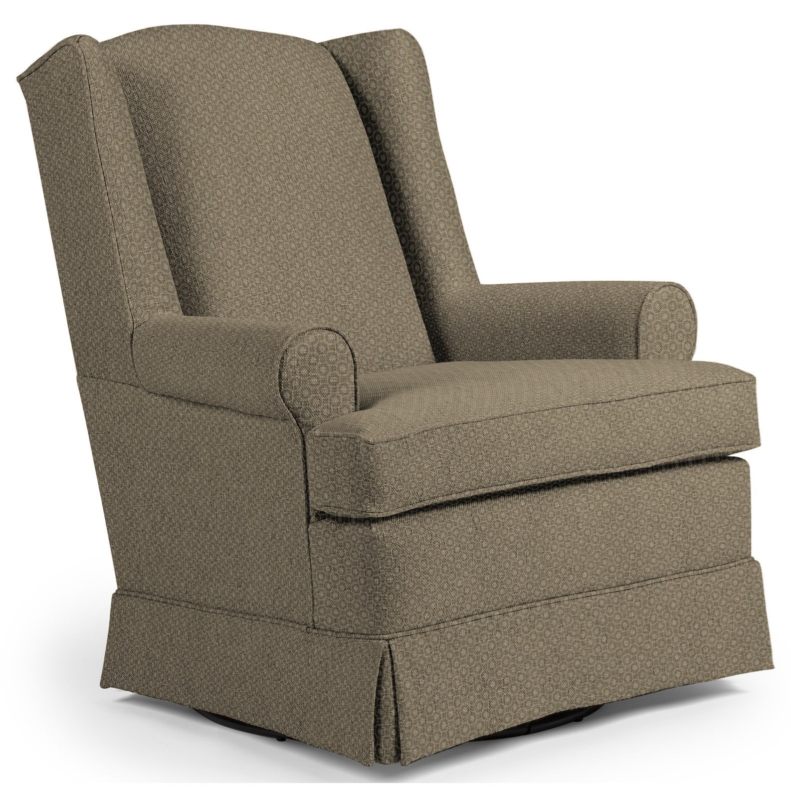 Best Home Furnishings Swivel Glide Chairs Roni Skirted Swivel Glider